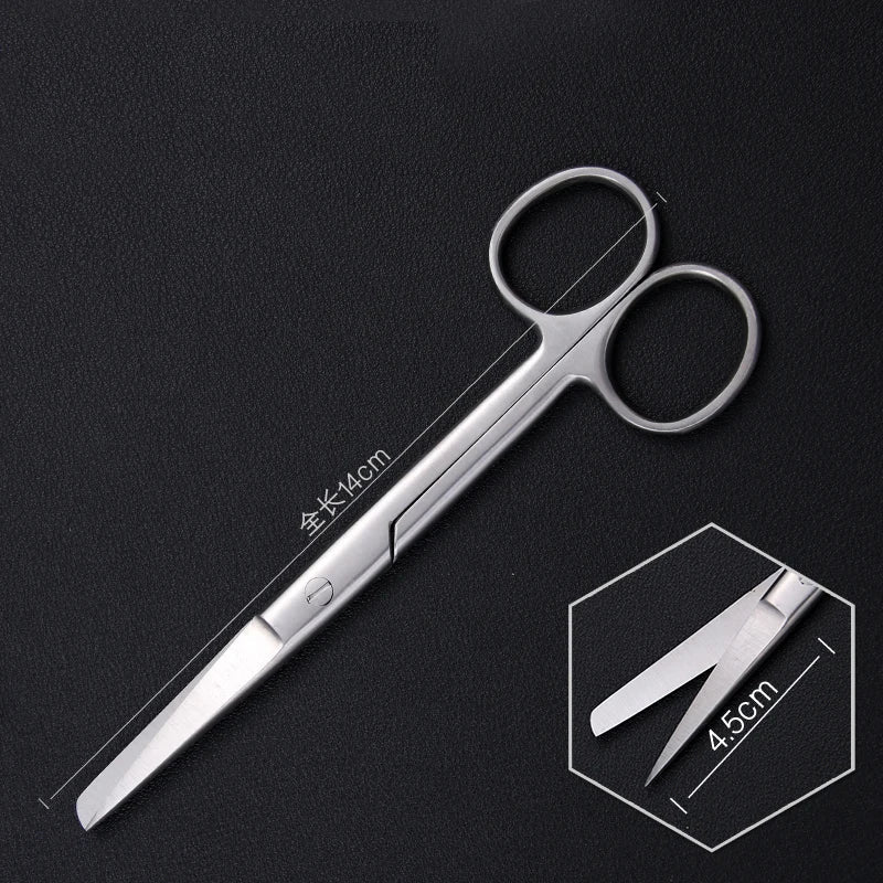 Stainless Steel Trimming Scissors Crescent Notch Straight Head Precision Trimming Scissors Qme