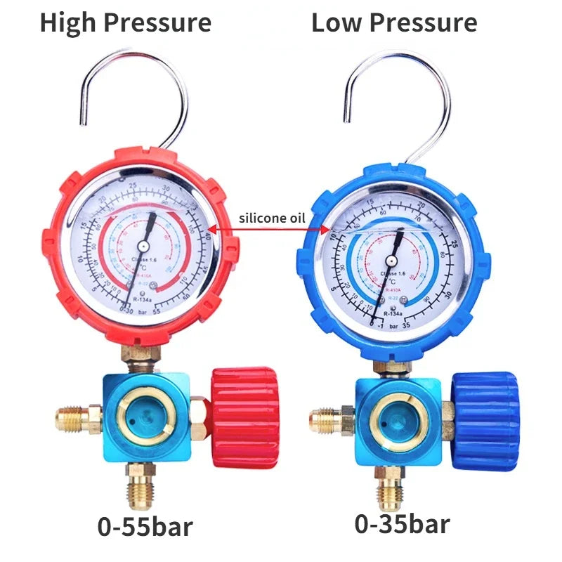 R410A R22 R134a R404A Refrigerant Manifold Gauge Set Manifold Gauge Set Qme