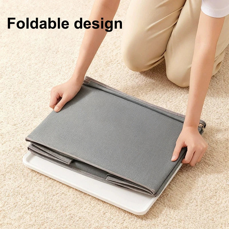 Dustproof Storage Box with Lid – Foldable Oxford Fabric Organizer Foldable Storage Box Qme