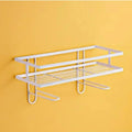 Double Layer Toilet Storage Rack – No-Drill Bathroom Organizer Bathroom Storage Rack Qme WHITE