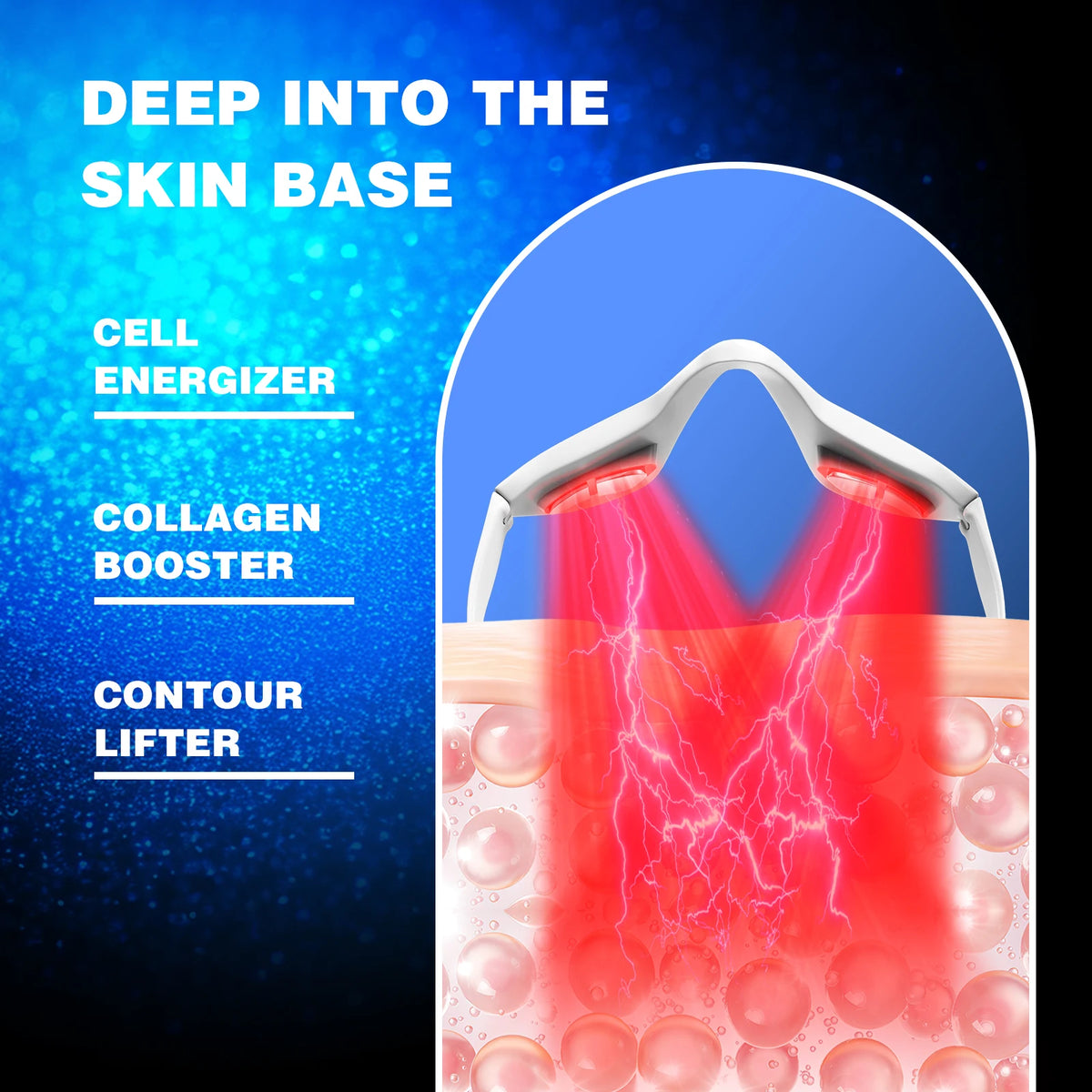 3D Eye Massager – Red Light Therapy & Microcurrent Lifting Eye Beauty Massager Qst