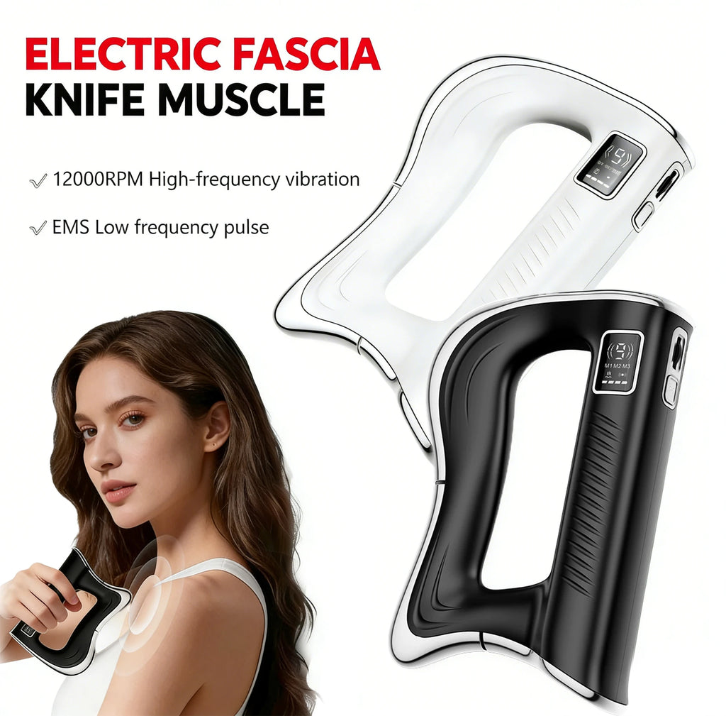Electric Fascia Massager – Vibrating Muscle Scraper Blade Fascia Massage Tool Qst