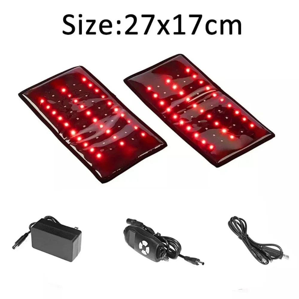 ZONGKUNG Red Light Therapy Wrap 660nm 850nm Infrared LED Pad Red Light Therapy Wrap Qst 10.6inx6.7in-2Pcs AU Plug