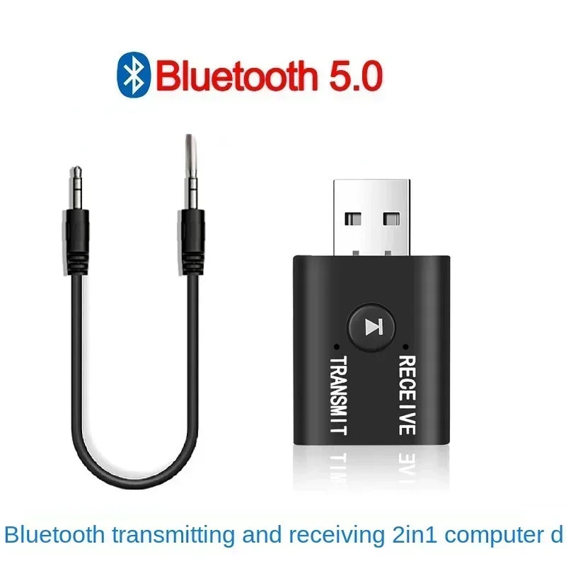 Bluetooth 5.0 Dual Audio Adapter – USB Receiver & Transmitter Bluetooth Audio Adapter Qme