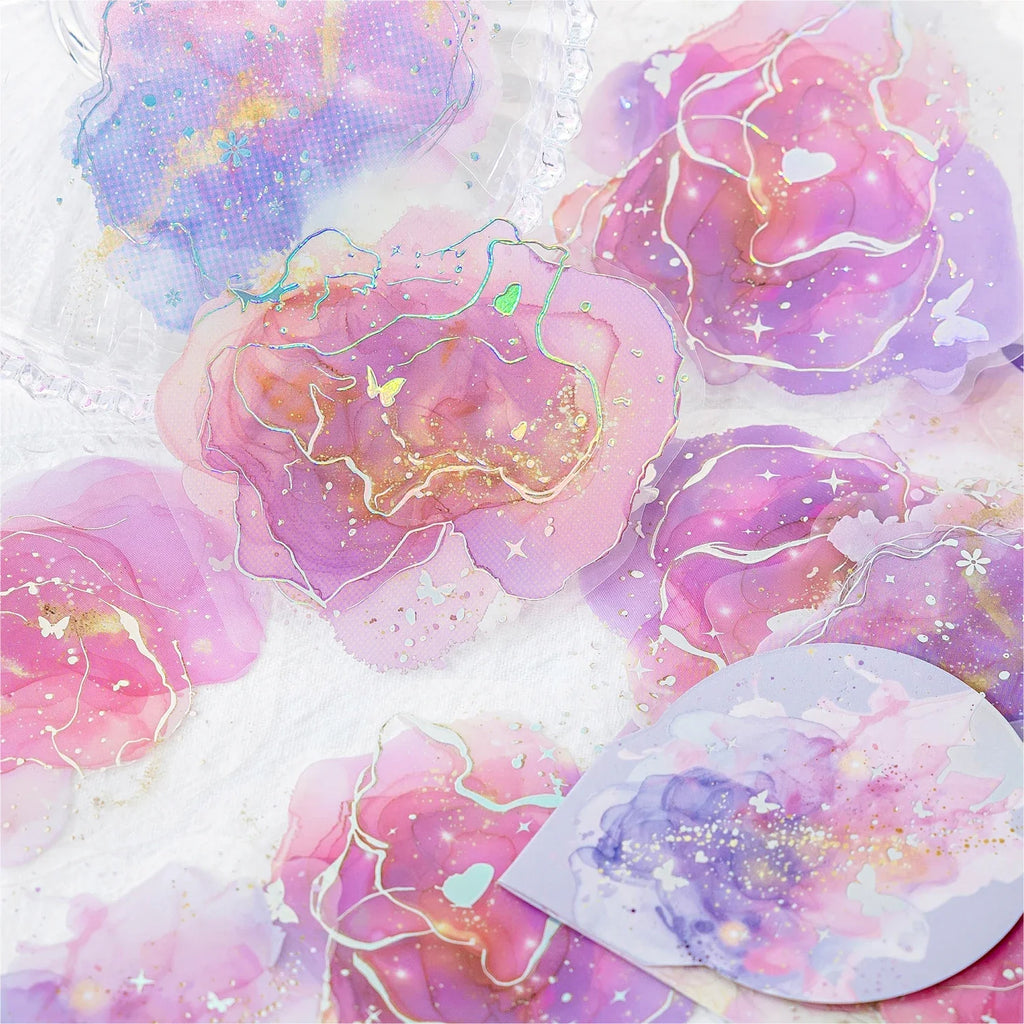 Watercolor Spatter Stickers – Journaling, Scrapbook & DIY Decorative Sticker Pack Qme