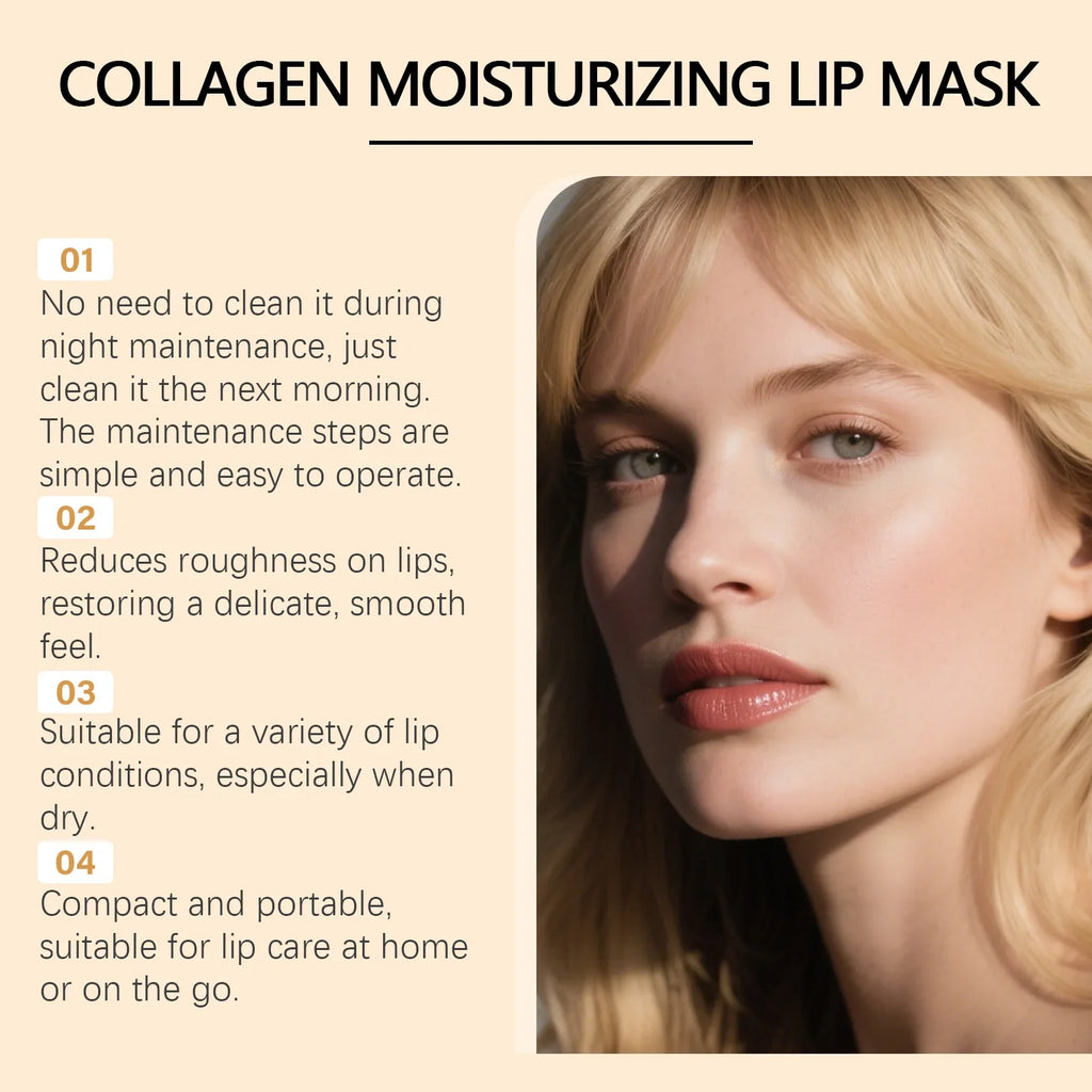 Collagen Lip Mask – Overnight Moisturizing & Nourishing Treatment Overnight Lip Mask Qme