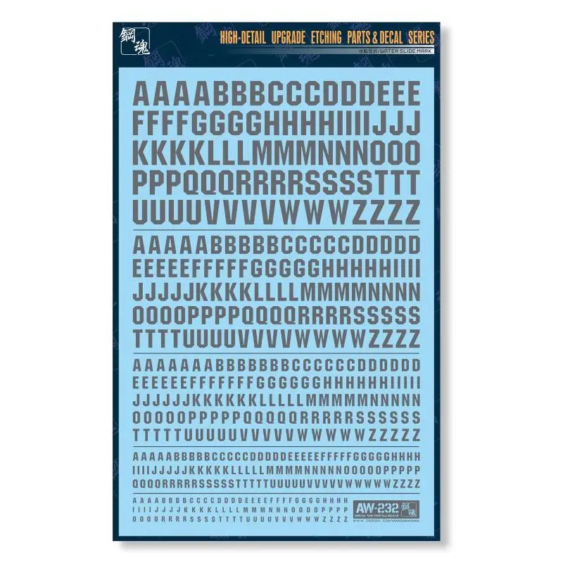Number & Letter Water Transfer Decal Stickers – Non-Toxic Water Transfer Decals Qme A1