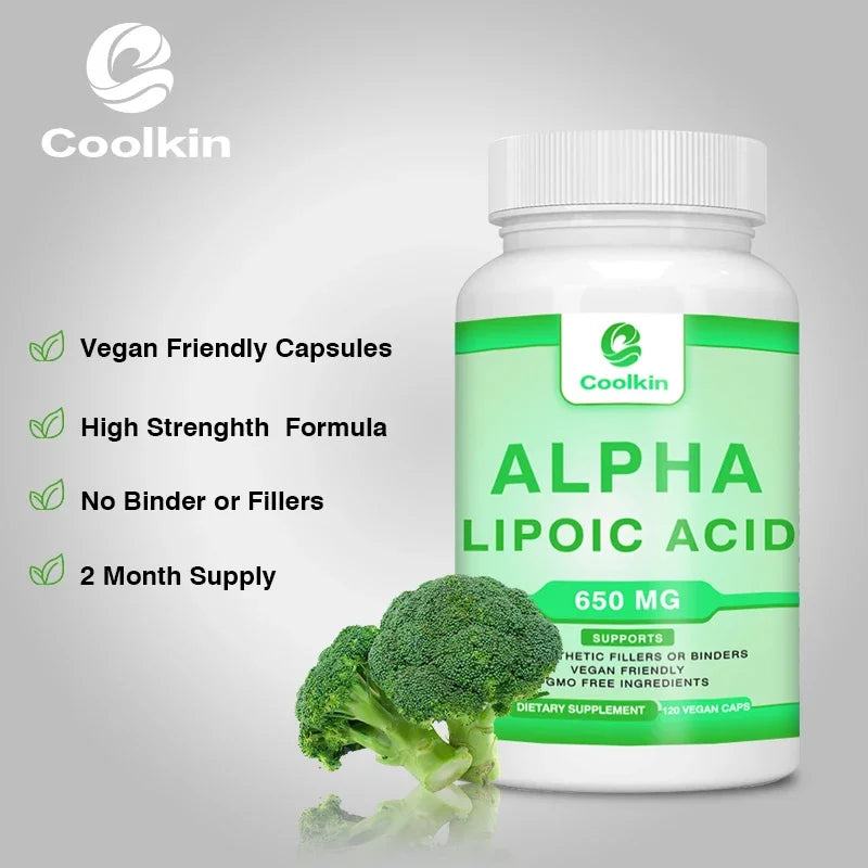 Coolkin Alpha Lipoic Acid Capsules – Antioxidant Support Antioxidant Supplement Qst