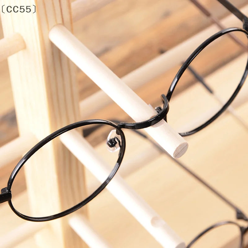 Wooden Sunglass Display Stand – Single Layer Eyeglass Rack Eyeglass Display Stand Qst