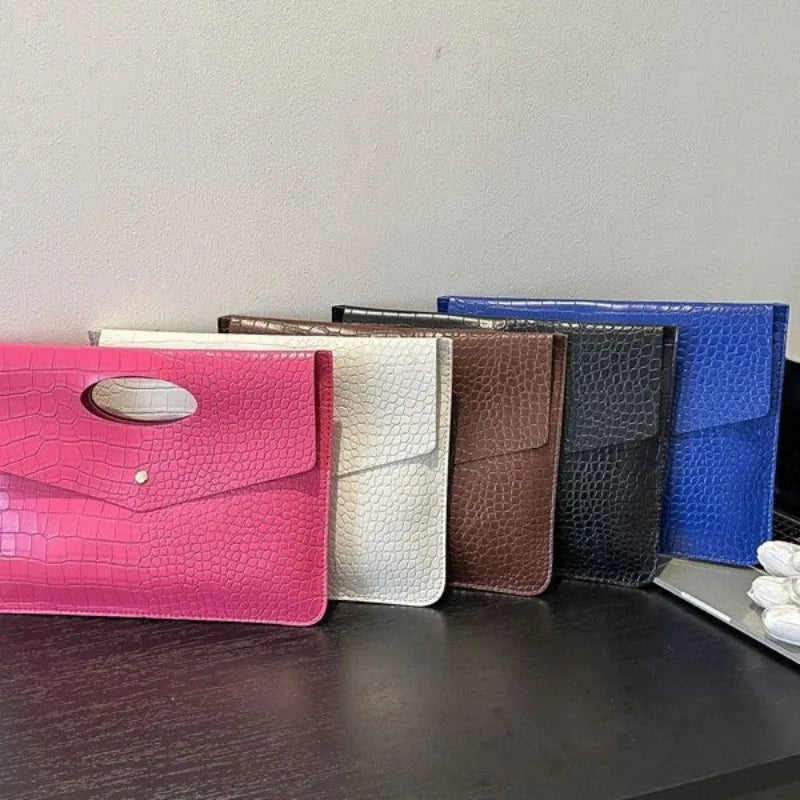 Minimalist Crocodile-Pattern Faux Leather Handbag | Trendy Faux Leather Handbag Qme