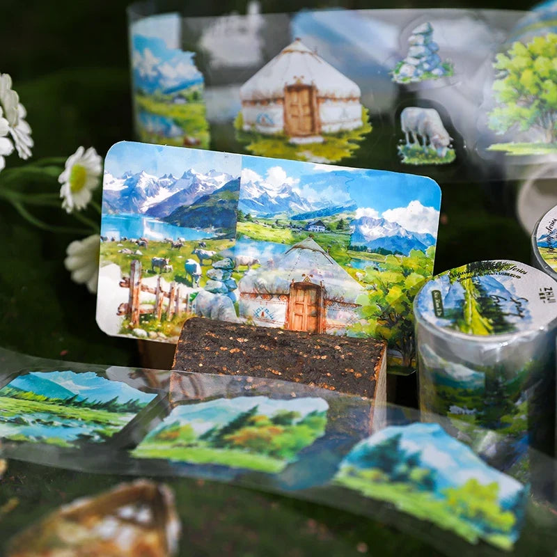 Landscaping PET Washi Tape Decorative Stickers – 2M Roll Decorative Washi Tape Qme