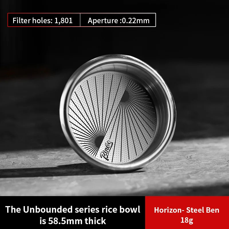 Bincoo Precision Espresso Filter Basket 51/58.5mm 16–20g Espresso Filter Basket Qst 58.5MM 18g B