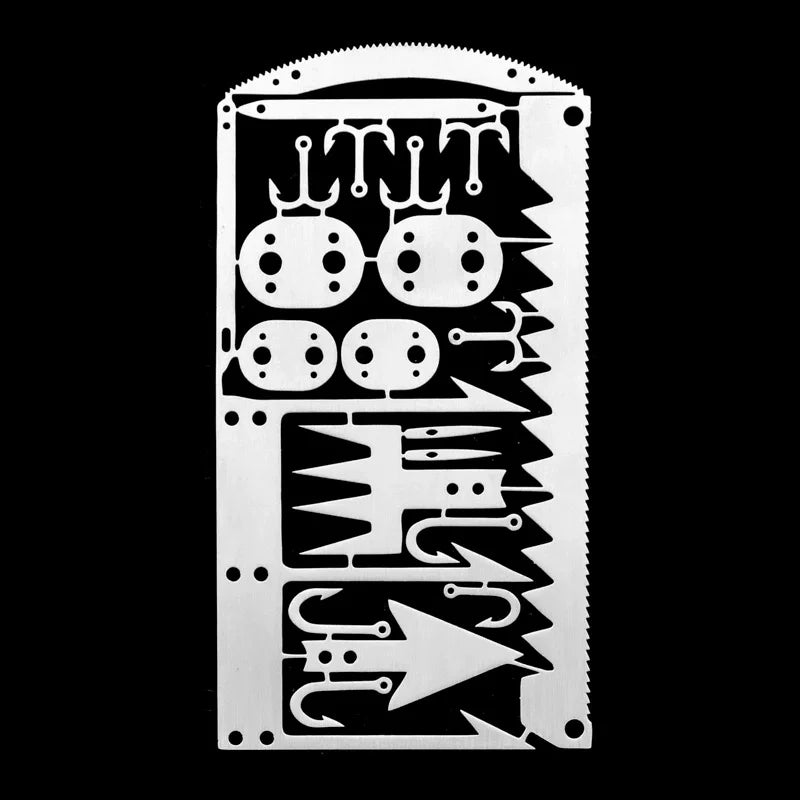 Stainless Steel Multitool Survival Card – Camping & Fishing Tool Multitool Survival Card Qme A