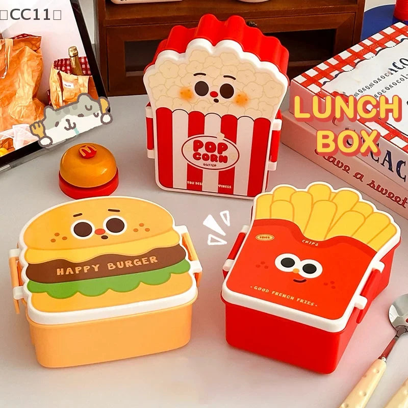 Bento Lunch Box with Compartments & Utensils – 800ml Bento Lunch Box Qme