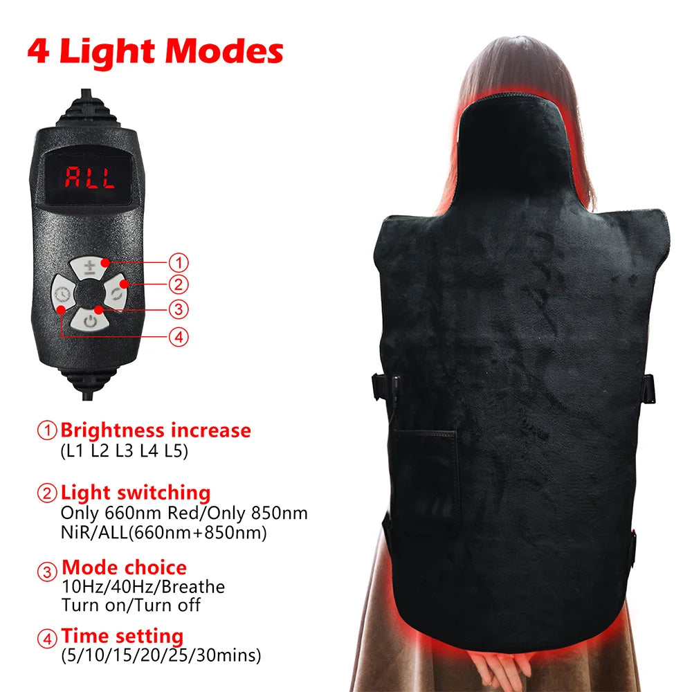Red Light Therapy Mat 750 LEDs Full Body | 660nm 850nm Pad Red Light Therapy Mat Qst