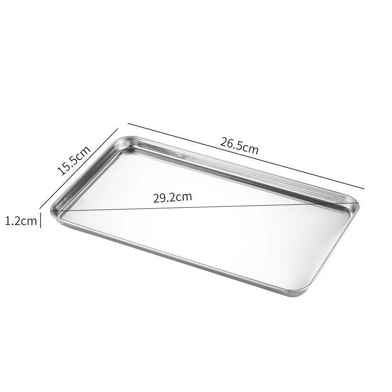 Rectangle Stainless Steel Serving Tray – Buffet & Food Storage Food Serving Tray Qst M