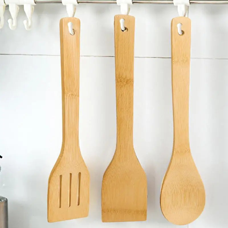 Bamboo Kitchen Utensils Set – Wooden Spoons & Spatulas Bamboo Kitchen Utensils Qme