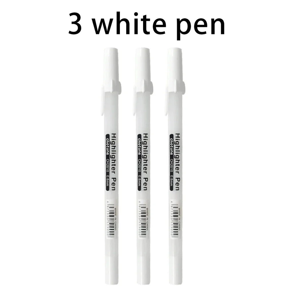 Metallic White Gel Pens 2 Pack – Permanent Art & Drawing Markers Metallic Gel Pens Qme 3 white pen