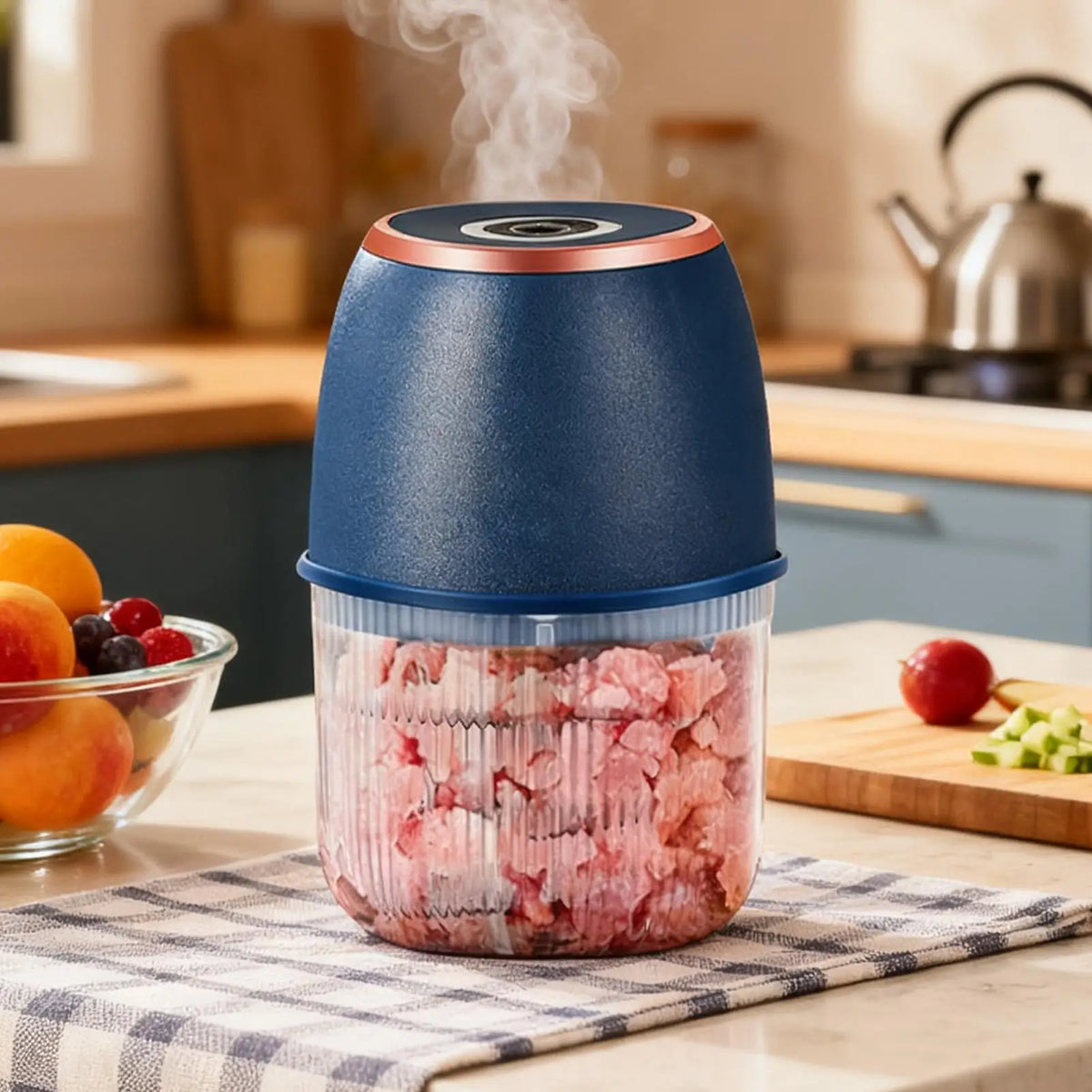 Electric USB Garlic & Veggie Chopper – 350ml Mini Food Processor Mini Food Processor Qme