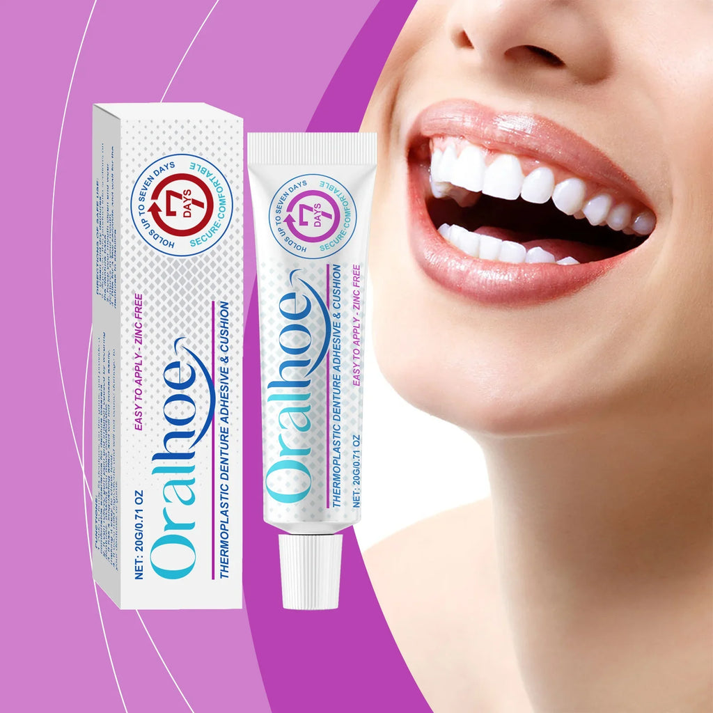 Oralhoe Denture Adhesive Cream – Strong Hold False Teeth Glue Denture Adhesive Cream Qme