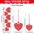 Valentine's Day Heart-Shaped Decorative Window Stickers Decorative Stickers Qme A1