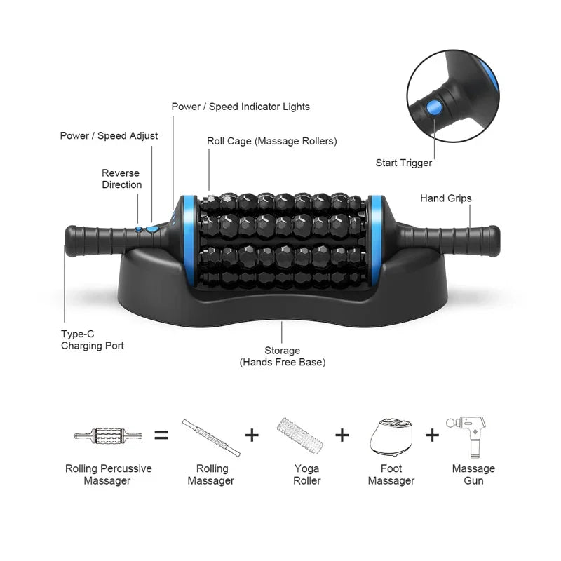 Vilnason Cordless 360 Dual-Roller Percussive Body Massager Percussive Body Massager Qst