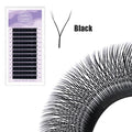 NATUHANA YY Shape Faux Mink Lash Extensions C-D Curl Eyelash Extensions Qme Black YY D 0.07mm|14mm