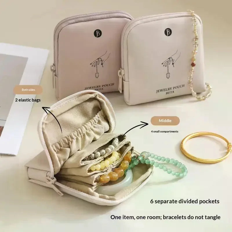 Waterproof 6-Layer Jewelry Travel Storage Bag & Pouch Jewelry Travel Pouch Qme