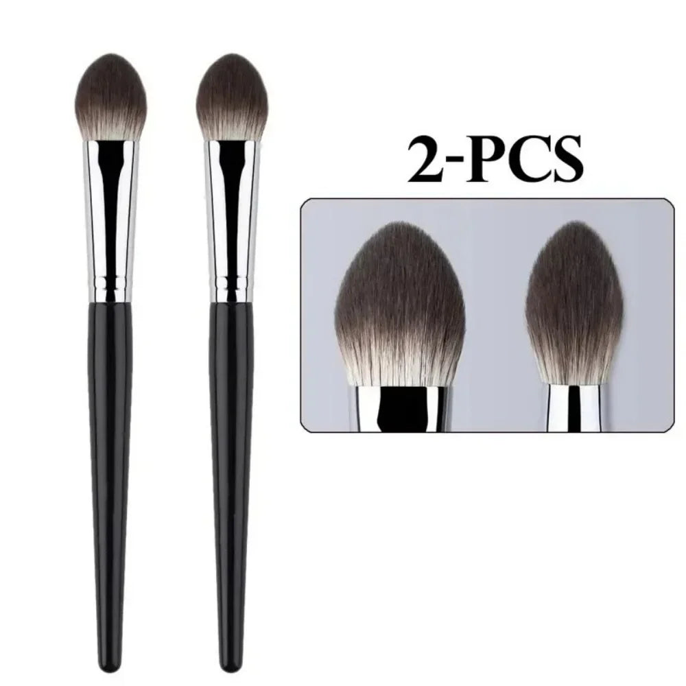 Peach Heart Blusher & Tapered Highlighter Makeup Brush Makeup Brush Qme 2pcs A