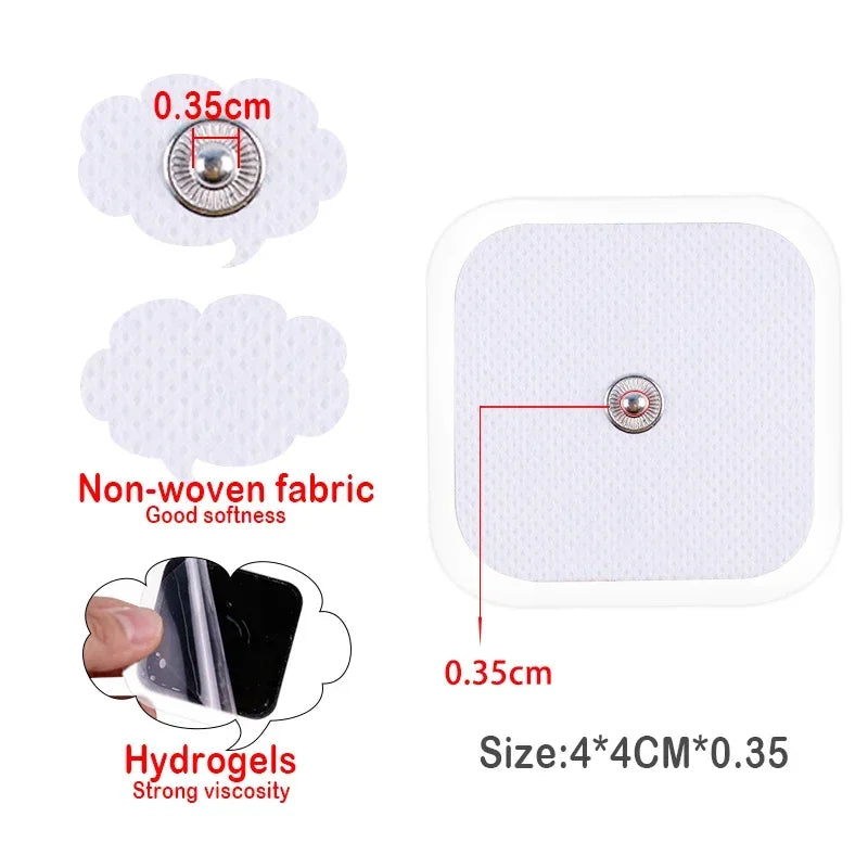 50/100 TENS EMS Electrode Pads – Reusable Gel Patches for Massager Electrode Gel Pads Qst