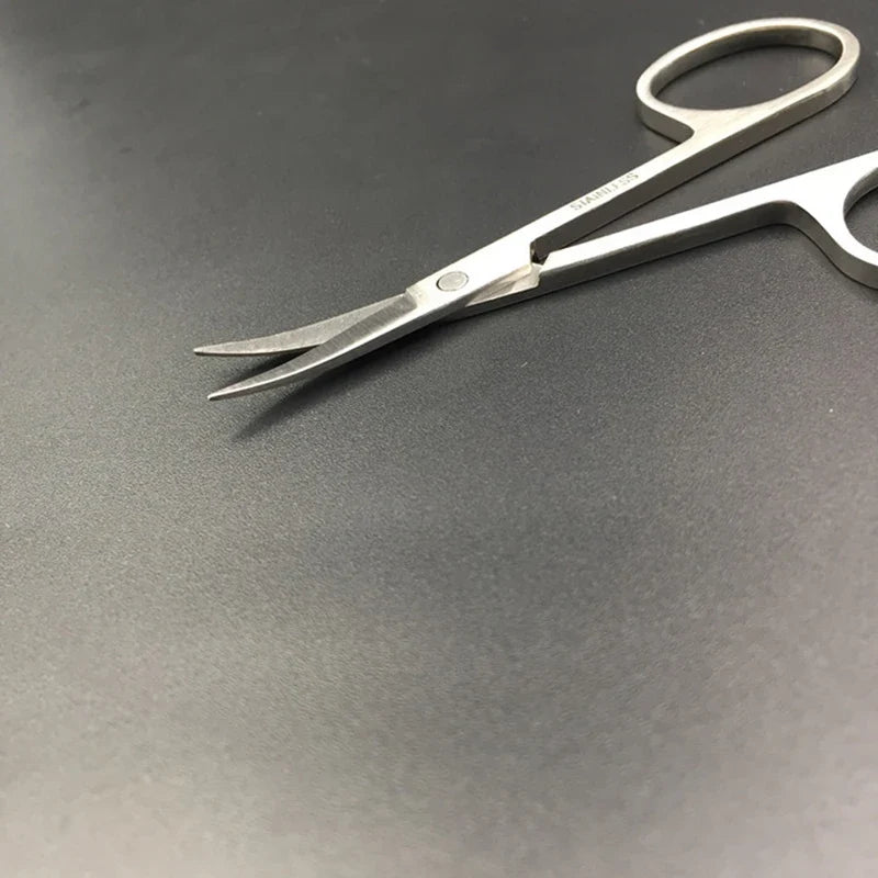 Professional Stainless Scissors for Nails, Eyebrow & Nose Trim Manicure Scissors Qme