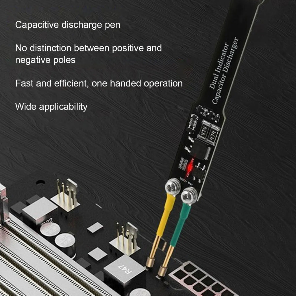 Capacitor Discharge Pen AC/DC Dual LED Adjustable Pins | Safety Tool Capacitor Discharge Pen Qst Chinese title 1000V