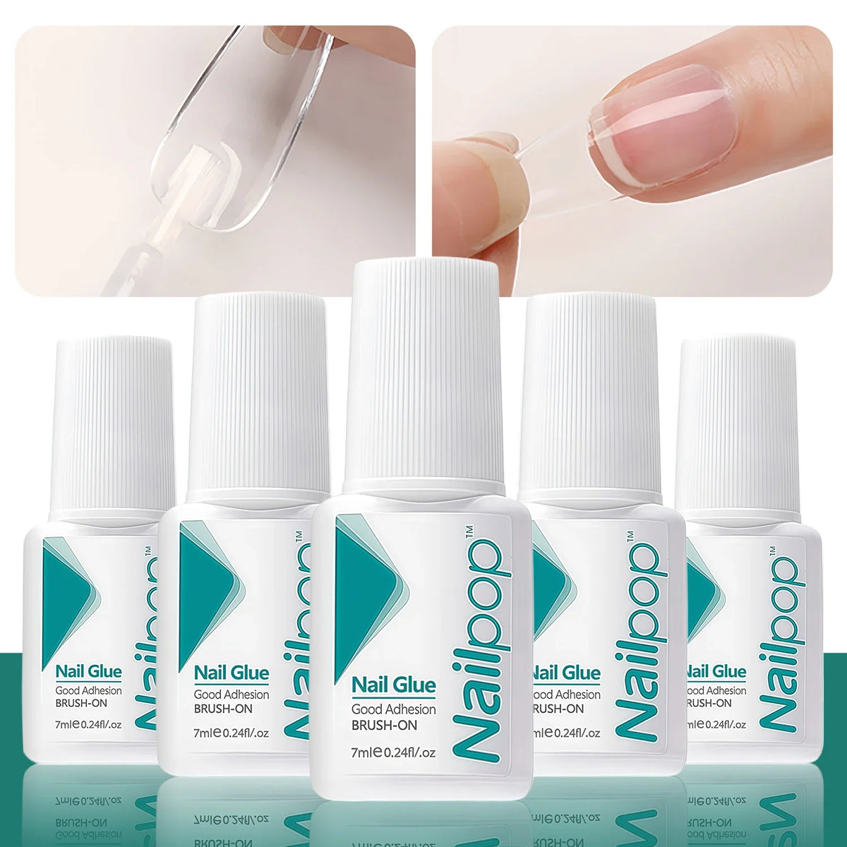 Nailpop Nail Glue – Strong Fast-Drying Adhesive 7ml (2 or 5pk) Nail Glue Adhesive Qme