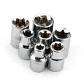 7-Pc Torx E-Socket Set 3/8" Drive E8 E10 E11 E12 E14 E16 E18 Torx Socket Set Qme A