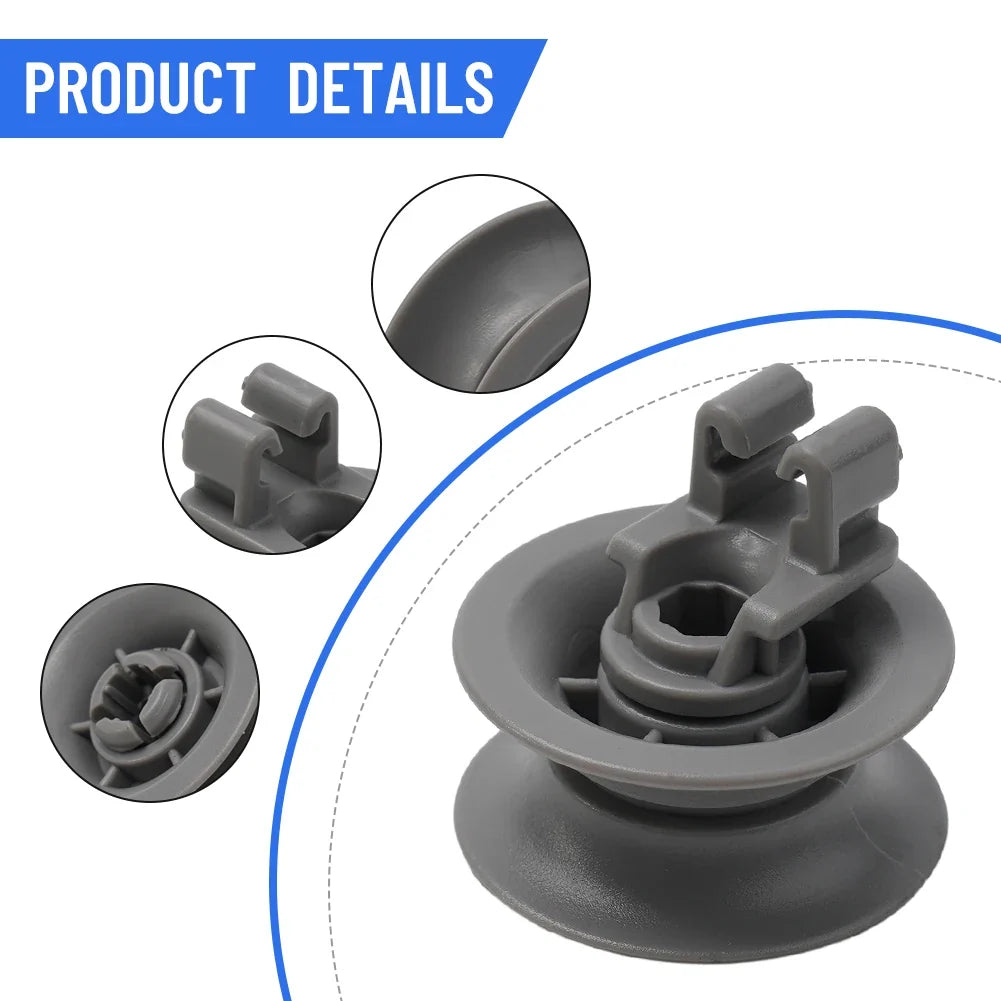 Dishwasher Basket Wheels 611666 for Bosch Siemens Neff – 4 Pack Dishwasher Spare Part Qme