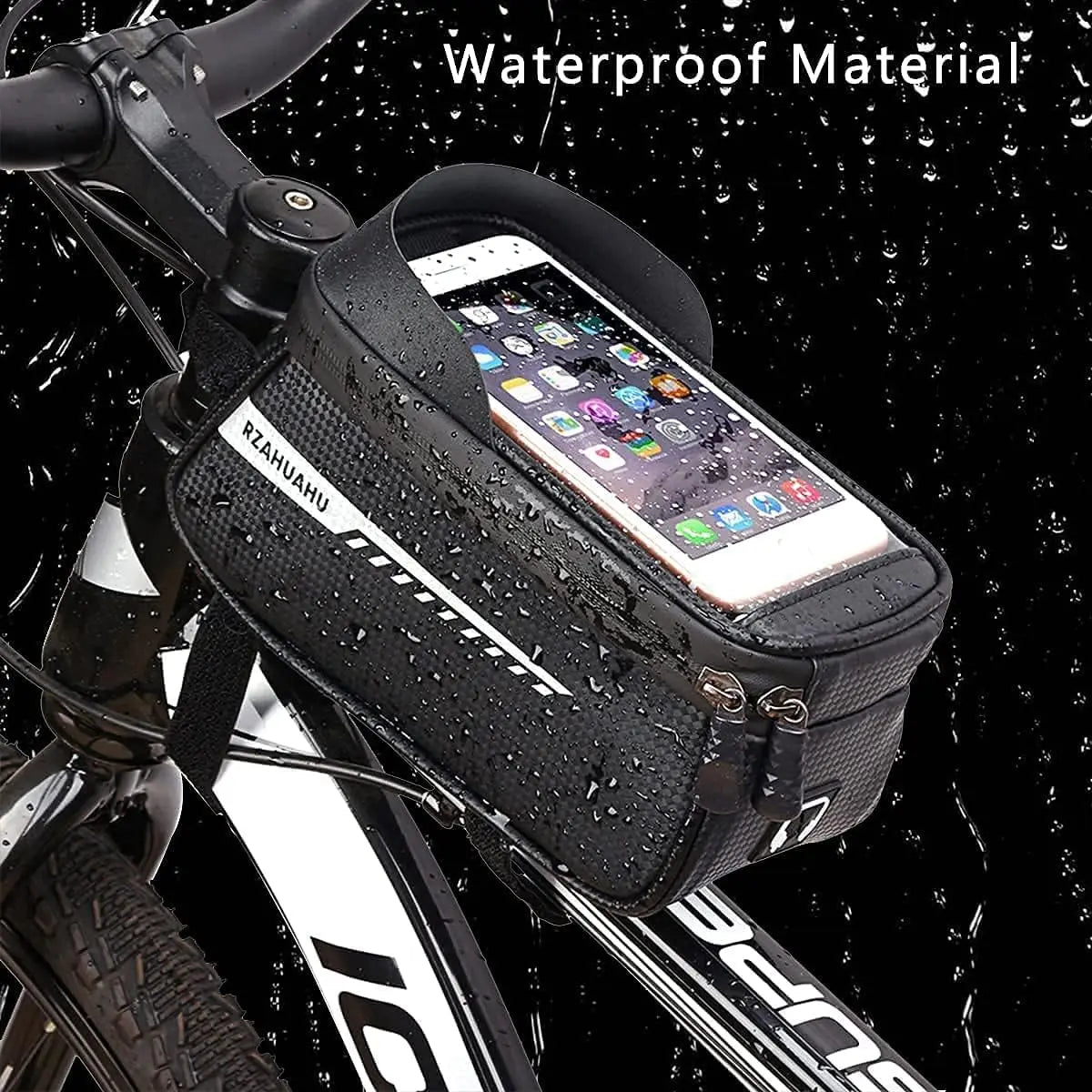 Waterproof Bike Phone Front Frame Bag | Handlebar Mount Pouch Bike Frame Bag Qme