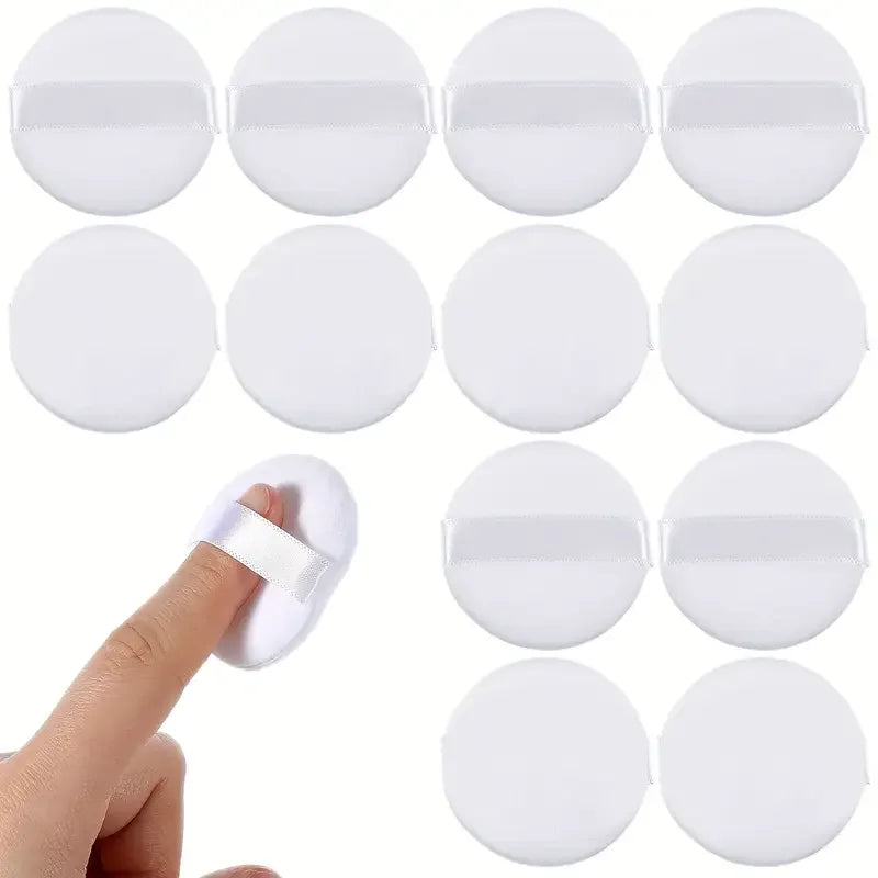 12-Pack Mini Fingertip Powder Puffs – Reusable Makeup Sponges Powder Puff Sponges Qme