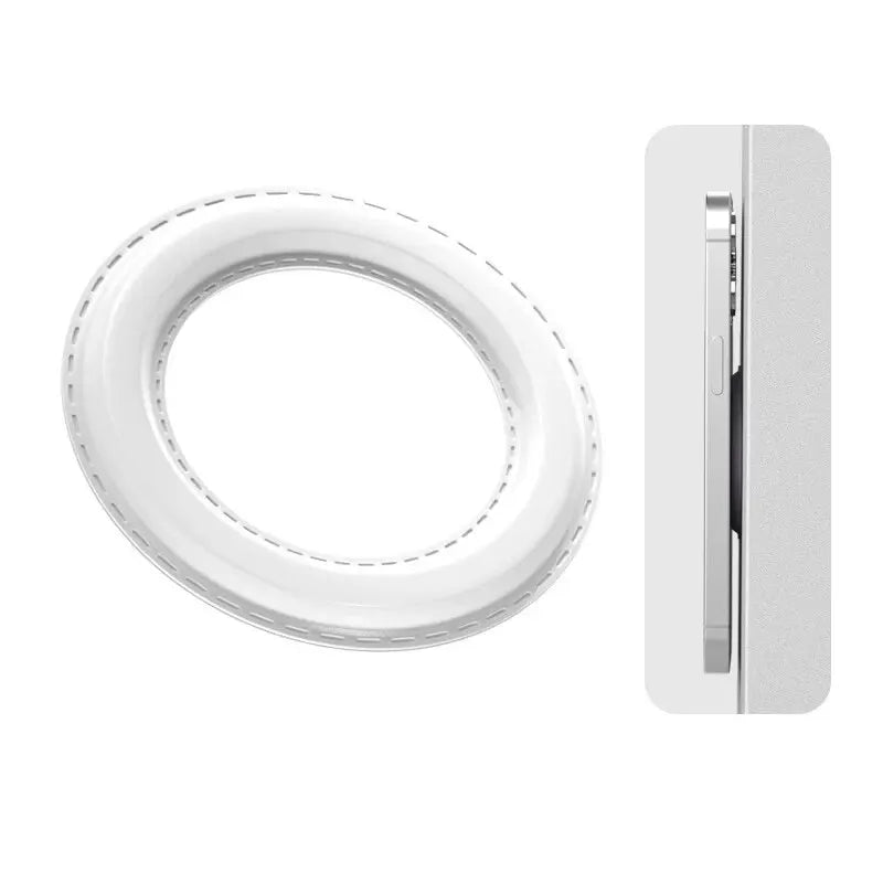 MagSafe Magnetic Ring Holder for iPhone 14 13 12 – Wall & Car Magnetic Phone Mount Qme White
