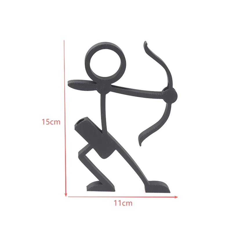 3D Stick Figure Pencil Holder Desktop Organizer Sculpture Pencil Holder Qme