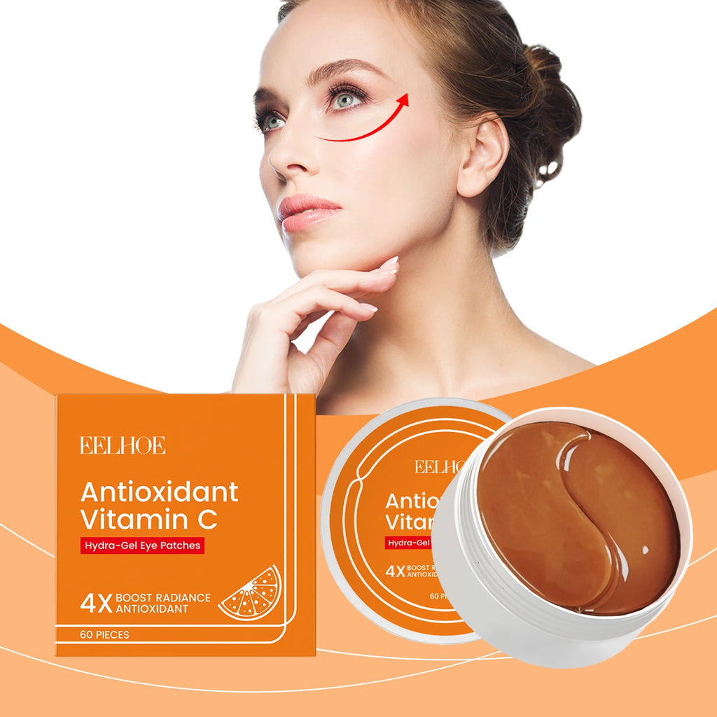 60 Pcs Vitamin C & Hyaluronic Acid Under-Eye Patches – Eelhoe Under-Eye Patches Qst