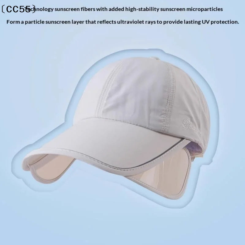 Women's Wide Brim Ponytail Sun Hat – Lightweight UV Cap Wide Brim Sun Hat Qst