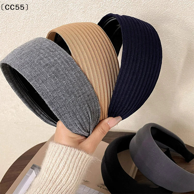 Women's Wide Non-Slip Solid Color Headband Hair Band Women's Headband Qst