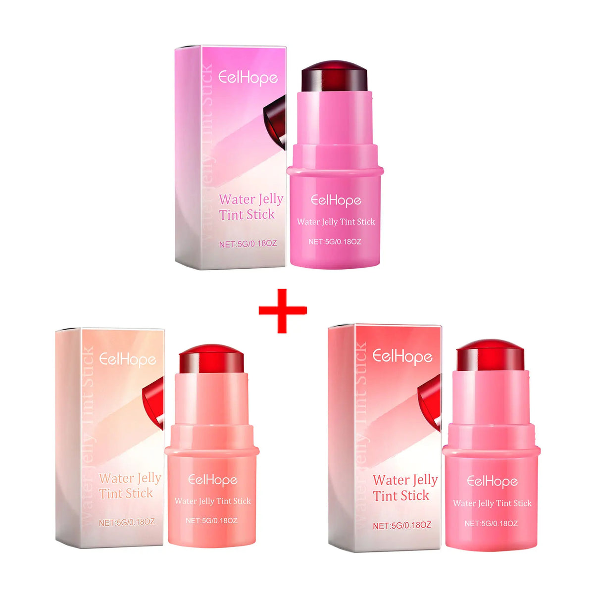 Eelhope 3-in-1 Milk Jelly Tint Blush & Lip Color Stick Blush & Lip Tint Qst A and C and D
