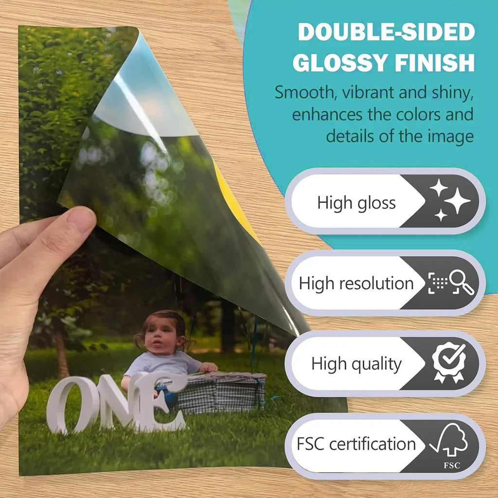 A3 Double-Sided Glossy Photo Paper 200gsm | Inkjet Printer Glossy Photo Paper Qme