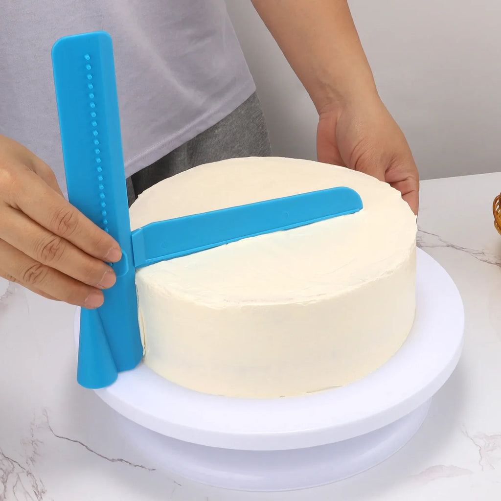 Adjustable Cake Scraper & Icing Smoother | Rotary Cream Tool Cake Decorating Tool Qme