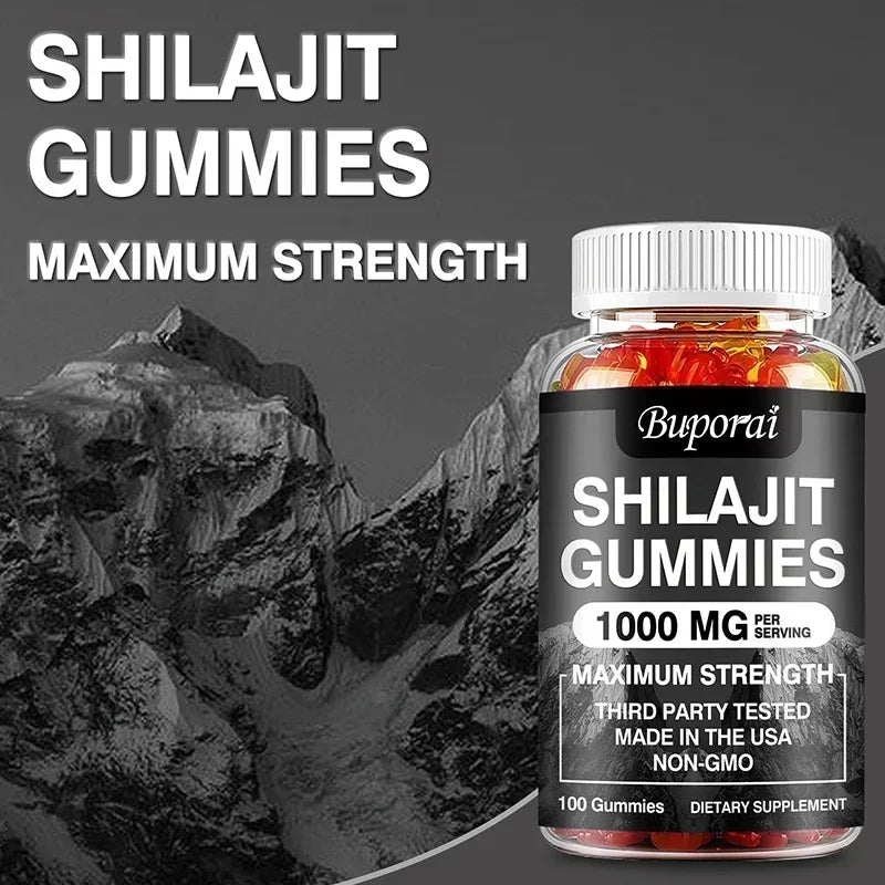 Shilajit Gummies 1000mg – Fulvic Acid & Trace Minerals | Pslalae Wellness Supplement Gummies Qst