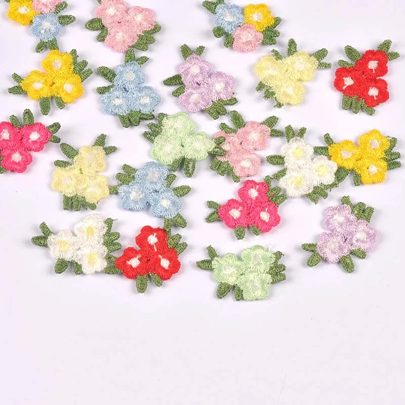 3-Flower Cluster Embroidered Appliques – DIY Sewing & Crafts Embroidered Applique Qme