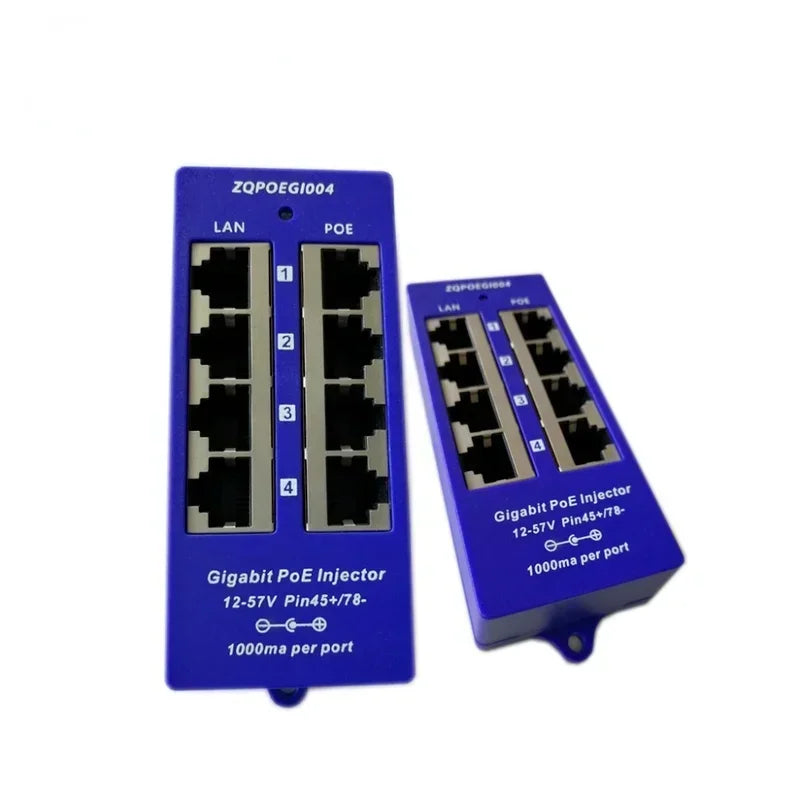 Mode B Gigabit PoE Injector Patch Panel 802.3af 8-Port 1000Mbps PoE Injector Patch Panel Qme