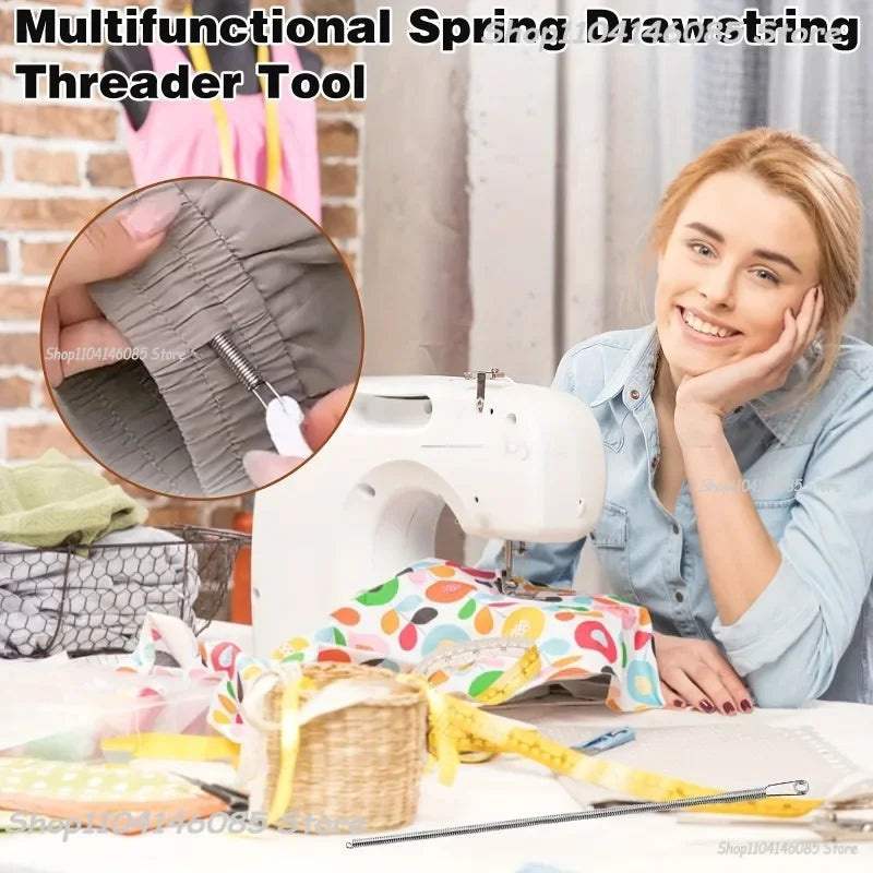 Flexible Drawstring Threader Spring Tool | Steel Cord Threader Drawstring Threader Tool Qme