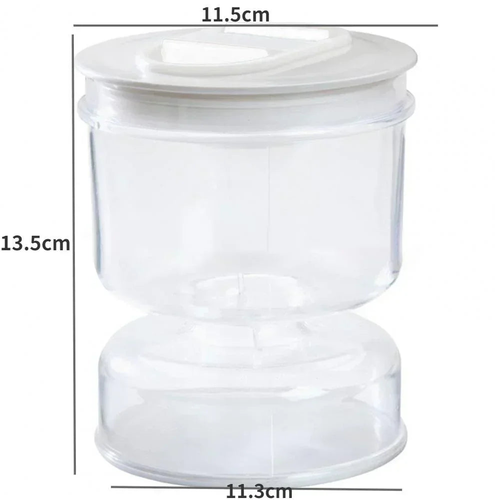 Pickle Jar Wet Dry Separation Flip Container with Strainer Food Storage Jar Qme A